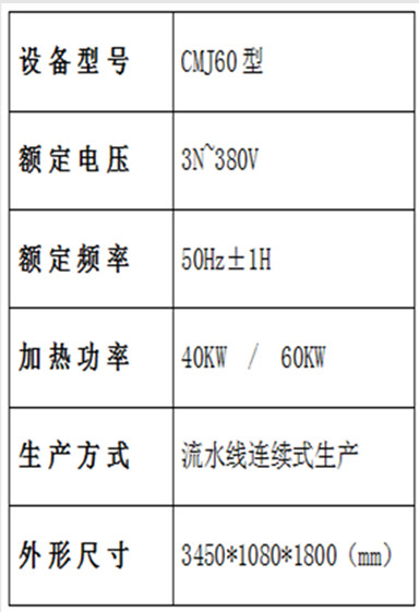 膨化设备参数